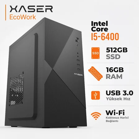 Xaser EcoWork XSR12 i5 6400 16GB Ram 512GB SSD Masaüstü Ofis Bilgisayarı
