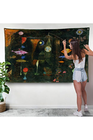 Paul Klee - Sihirli Balık Duvar Örtüsü - Fish Magic-7109