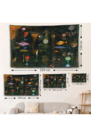 Paul Klee - Sihirli Balık Duvar Örtüsü - Fish Magic-7109