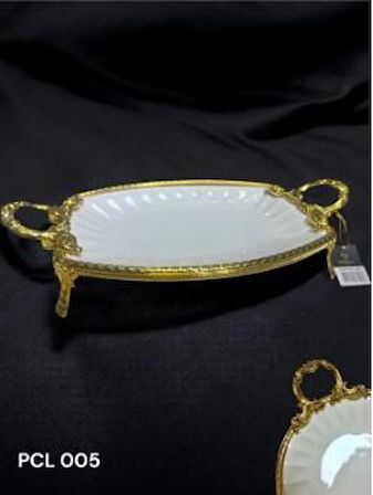 Royking Elegance Oval Sunum Tabak Gold 41CM PCL 005