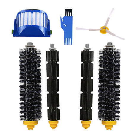 i-Robot Roomba 693 694 Uyumlu 5 Parça Yedek Filtre Fırça Seti