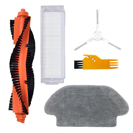 Xiaomi Mop Pro (STYTJ02YM) Uyumlu 4 Parça Yedek Beyaz Filtre Fırça Seti