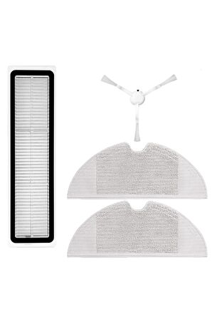 Xiaomi Dreame D9 Uyumlu 4 Parça Yedek Filtre Fırça Seti