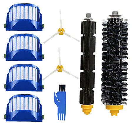 i-Robot Roomba 605 606 Uyumlu 8 Parça Yedek Filtre Fırça Seti