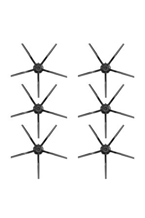 Roborock S6 Max Vacuum Cleaner Uyumlu 6 Adet Siyah Yan Fırça