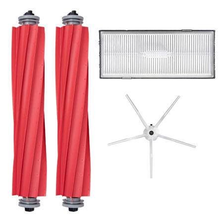 Roborock S7 Sonic Mopping Uyumlu 4 Parça Yedek Filtre Fırça Seti Beyaz