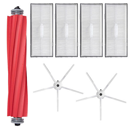 Roborock S7 Sonic Mopping Uyumlu 7 Parça Yedek Filtre Fırça Seti Beyaz