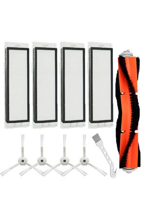 Roborock S50 Uyumlu 10 Parça Yedek Filtre Fırça Seti