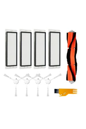 Xiaomi Dreame F9 (stytj01zhm) Uyumlu 10 Parça Yedek Filtre Fırça Seti