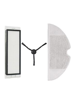 Xiaomi Mop 2 Pro + (stytj02zhm) Uyumlu 3 Parça Yedek Filtre Fırça Seti