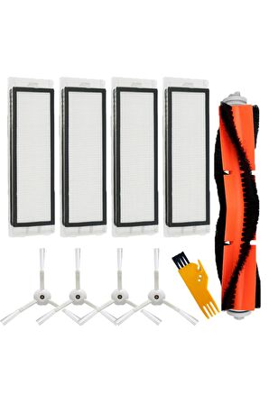 Xiaomi Mi Robot 1s (sdjqr02rr) Uyumlu 10 Parça Yedek Filtre Fırça Seti