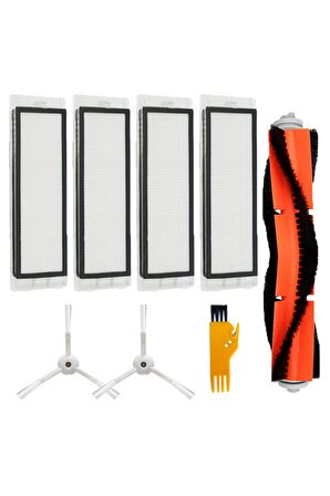 Xiaomi Mi Robot 1s (sdjqr02rr) Uyumlu 8 Parça Yedek Filtre Fırça Seti