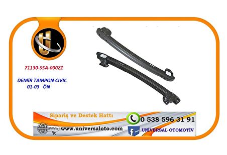 DEMİR TAMPON CIVIC 01-03 ÖN
