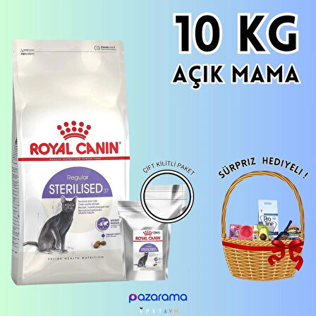 Royal Canin Sterilised 37 Kısırlaştırılmış Kedi Maması 10kg Açık Mama - HEDİYELİ PAKET