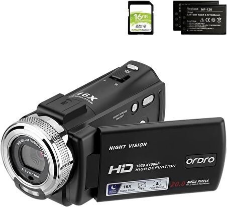 ORDRO HDV-V12 HD 1080P Video Kamera Kaydedici