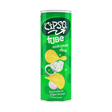 Cipso Tube Acı Baharat ve Ekşi Krema&Soğan Aromalı Cips 160 gr x 4 Adet