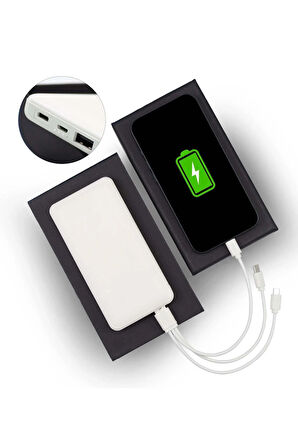 10.000 mAh Beyaz Powerbank