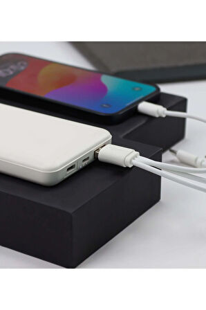 10.000 mAh Beyaz Powerbank