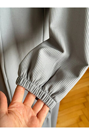 Şardonlu ve Nakışlı Örme Elbise 2427 NAVRA |