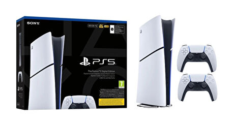 Sony Playstation 5 Slim Dijital CFI-2116B 825GB + 2. DualSense Ps5 Kol (İthalatçı Garantili)