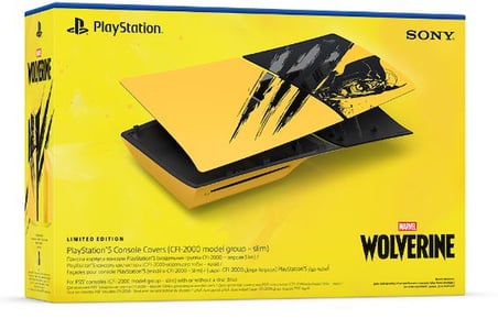 PS5 Console Covers Slim Kasa  – Marvel’s Wolverine Battle Yellow Limited Edition