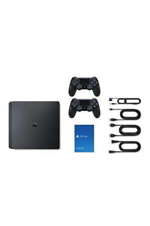 Playstation 4 Slim 500 GB + 2. PS4 Kol + PS4 Pes 2020