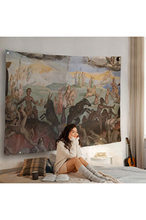 Giotto - Çan Kulesinin Tavan Resmi Duvar Örtüsü-7117