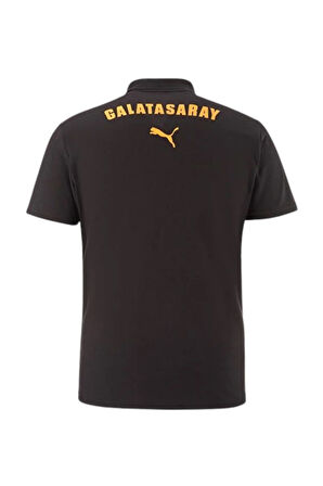 Galatasaray Orijinal Lisanslı A-Takım  Lazer Kutulu Polo Yaka Siyah T-Shirt