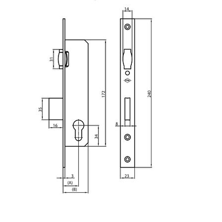 İto 159e/35 Alüminyum Barelsiz Kilit