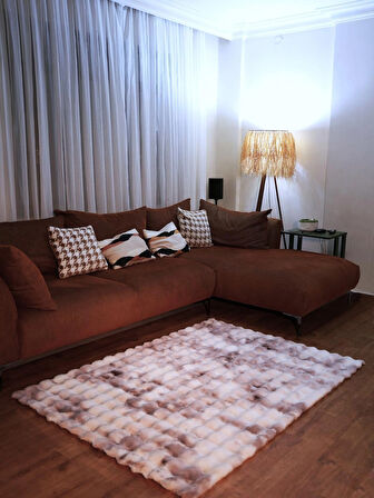 Rex Tavşanı Bubble Post Halı Multi Bej