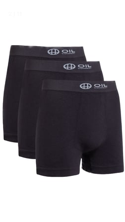 Oil Company Termal Siyah 3'LÜ Boxer Seamless III. Seviye