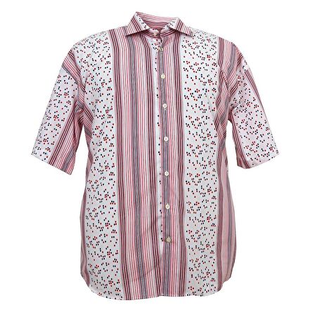 Erkek Büyük Beden Battal Boy Kısa Kollu Gömlek