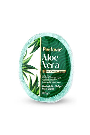 Purlavie Doğal Süngerli Sabun(Aloe Veralı)(100gr)