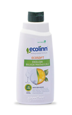 Ecosoft Ekolojik Bulaşık Makinesi Jeli 500 ml-Temizleyici, Parlatıcı, Kireç Önleyici