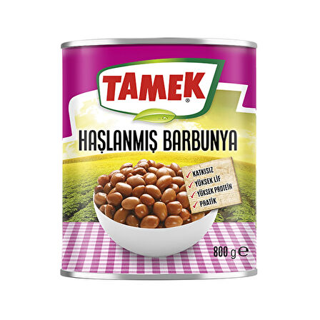 Tamek Haşlanmış Barbunya 800 Gr x 3'Lü Paket 