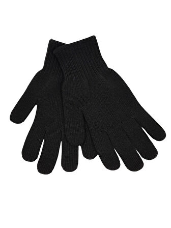 Erkek Siyah Kışlık Triko Eldiven Gloves