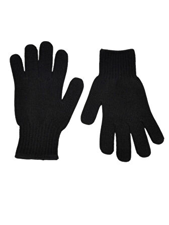 Erkek Siyah Kışlık Triko Eldiven Gloves