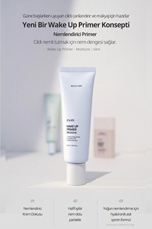 Uzun Süre Nemlendirme Sağlayan Makyaj Bazı Clio Wake Up Primer Moisture