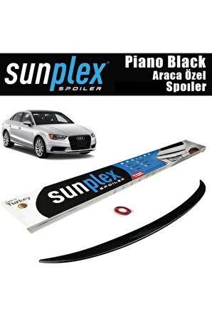 Audi A3 Bagaj Üstü Spoiler Sd 2013-2020 Arası Piano Black Uyumlu