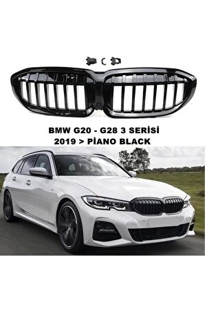 Bmw G20 3 Serisi Spor Ön Panjur Uyumlu Izgara Böbrek Piano Black 2019 Sonrası 1. Kalite -