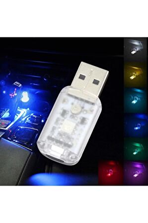 Mini Usb Tip 7 Renkli Sese Duyarlı Atmosfer Led