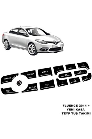 Renault Fluence Teyp Tuş Takımı Piano Black 2014 Sonrası