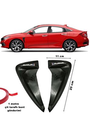 Alpina Çamurluk Ventil Piano Black Esnek Üniversal 2 Adet