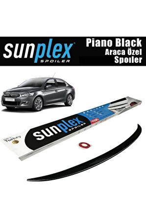 Citroen Elysee Bagaj Üstü Spoiler Piano Black A+ Kalite Uyumlu