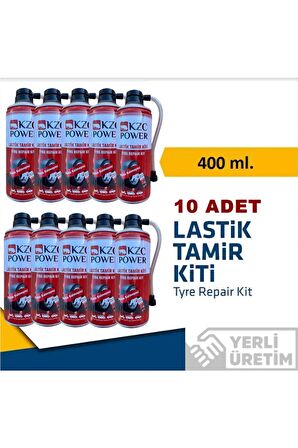 Araç Lastik Tamir Bakım Spreyi 400 Ml Power - 10 Adet Gönderim