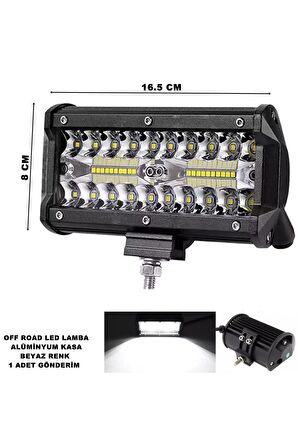 Off Road Power Led Lamba Beyaz Sabit Led 8 X 16,5 Cm 1 Adet -