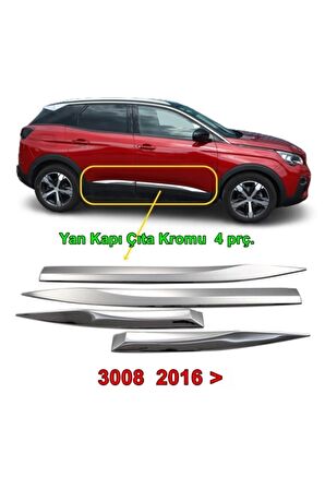 Peugeot 3008 Yan Kapı Çıtası Nikelajı 2016 - 2022 Arası P Çelik