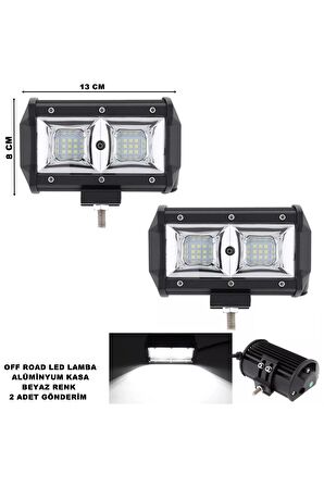 Off Road Power Led Lamba Beyaz Sabit Power Led 8 X 13 Cm 2 Adet -