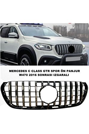 Mercedes X Class W470 Gtr Spor Ön Panjur Izgaralı Piano Black & Krom Şeritli 2016 Sonrası -