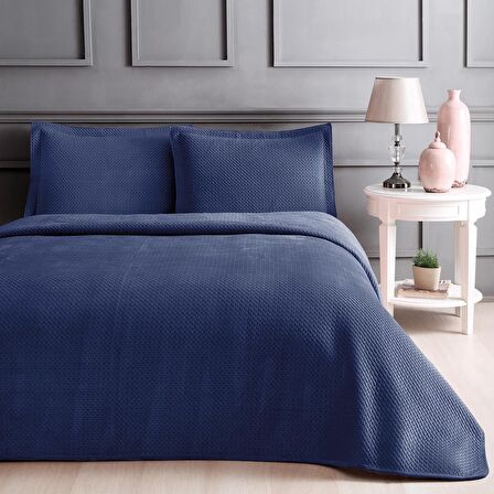 Linens Glace Tek Kişilik Yatak Örtüsü Lacivert